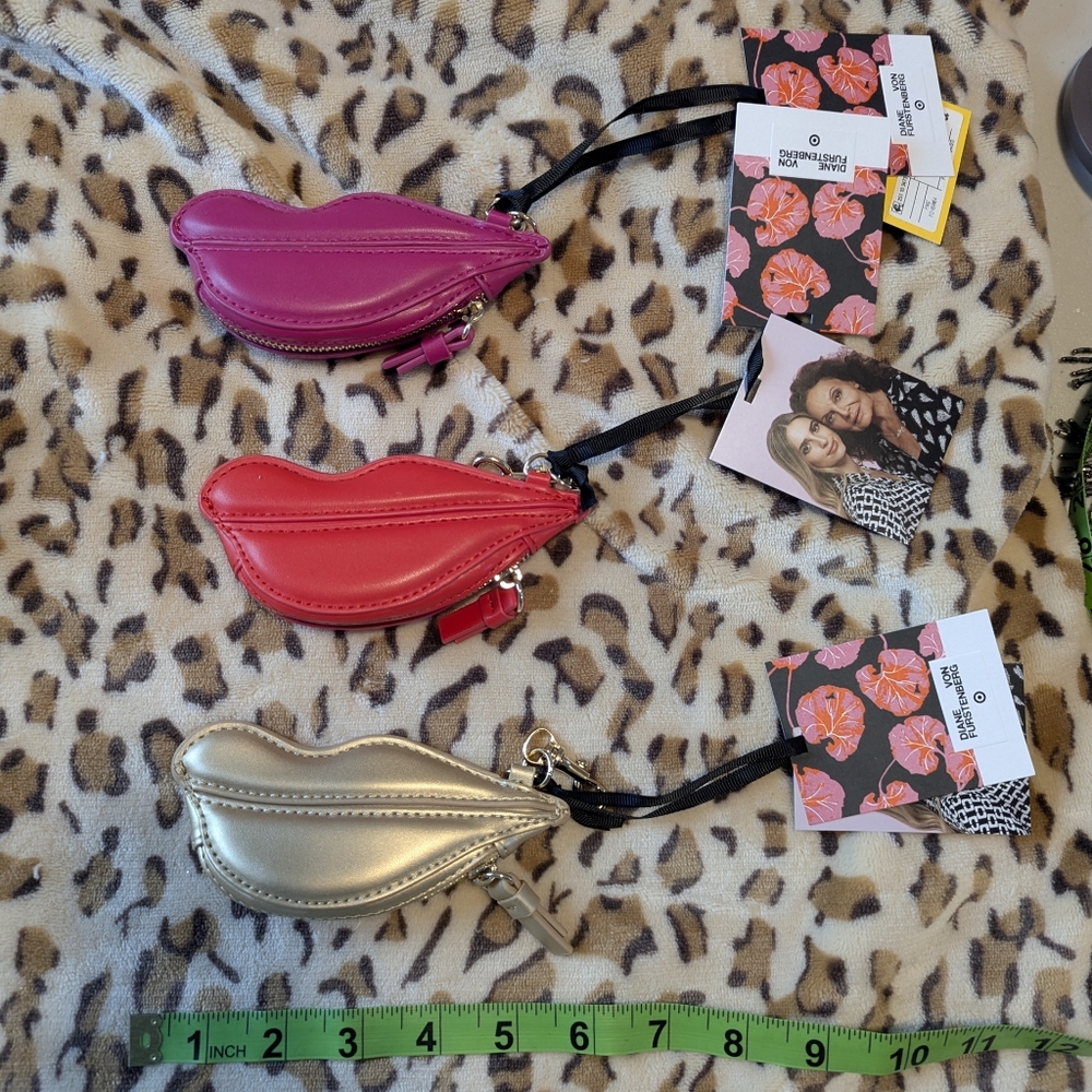 The Lips Coin Pouch from Diane von Furstenberg for Target, all 3 colors NWT